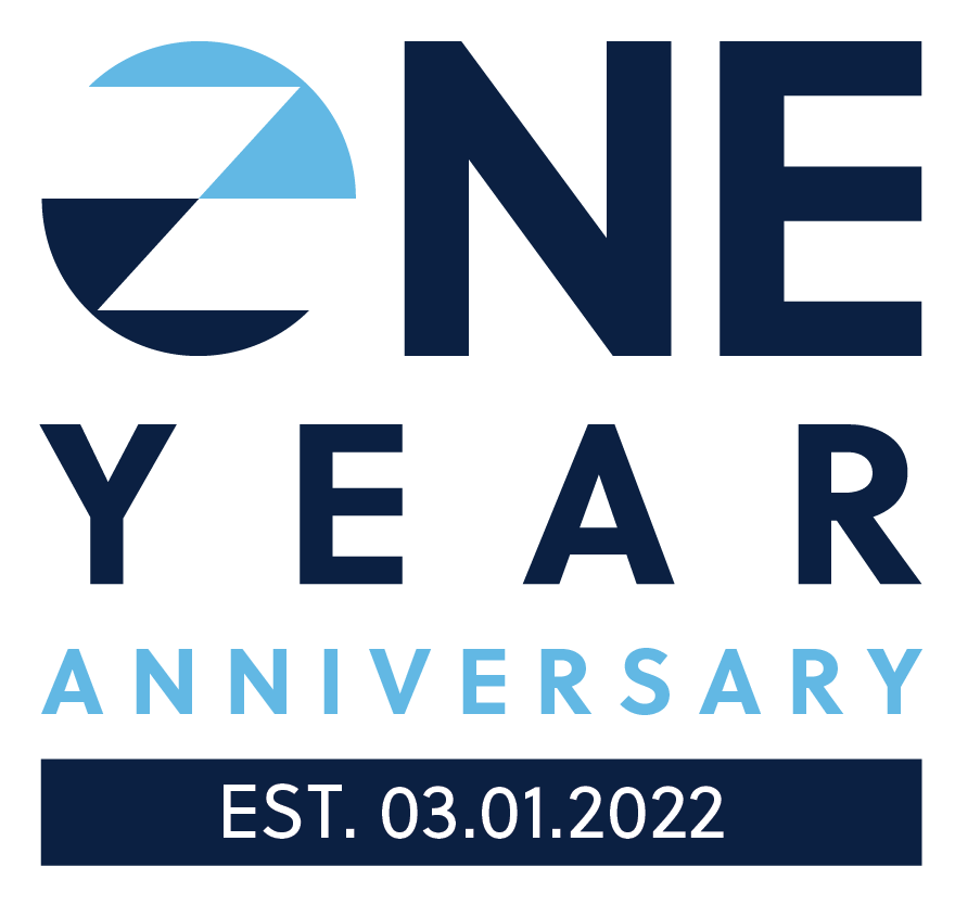 ZimVie One-Year Anniversary Anniversary Celebration Logo