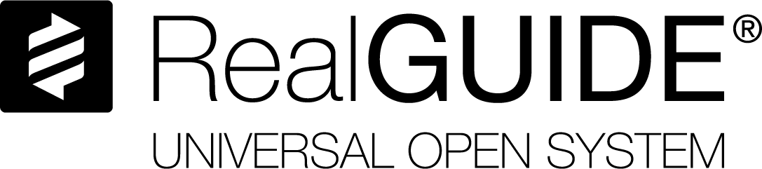 REALGUIDE UNIVERSAL OPEN SYSTEM Logo